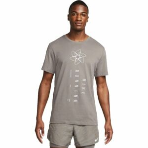 Nike DF TEE RUN DIVISION Pánske tričko, sivá, veľkosť L