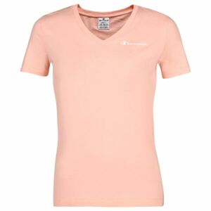 Champion V-NECK T-SHIRT Dámske tričko, lososová, veľkosť XS