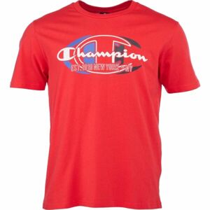 Champion CREWNECK T-SHIRT Pánske tričko, červená, veľkosť L