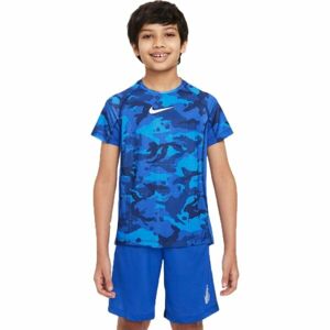 Nike NP DF SS TOP AOP B modrá XL - Chlapčenské tréningové tričko