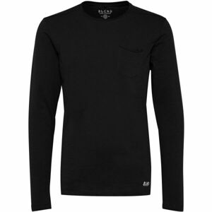 BLEND T-SHIRT L/S Pánske tričko s dlhým rukávom, čierna, veľkosť