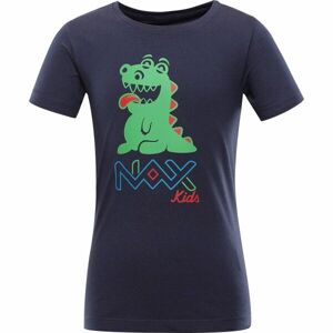 NAX LIEVRO Detské bavlnené tričko, tmavo modrá, veľkosť 140-146