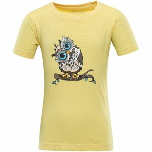 NAX JULEO Detské bavlnené tričko, žltá, veľkosť 116-122