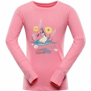 NAX DERANO Detské bavlnené tričko, ružová, veľkosť 128-134