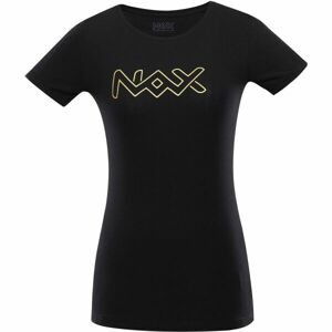 NAX RIVA Dámske bavlnené tričko, čierna, veľkosť M