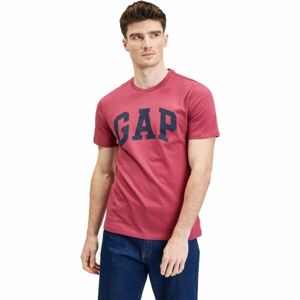 GAP V-BASIC LOGO T Pánske tričko, vínová, veľkosť M