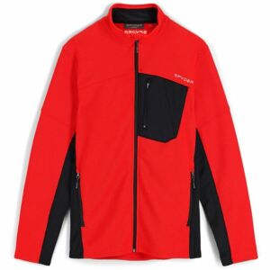 Spyder BANDIT FULL ZIP Pánsky sveter, červená, veľkosť M