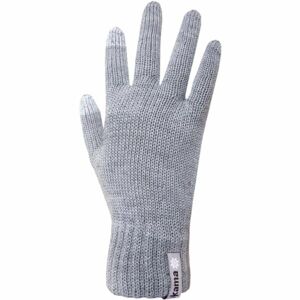 Kama Pletené rukavice Pletené rukavice, sivá, veľkosť L