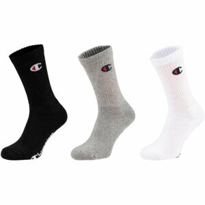 Champion 3PK CREW SOCKS Unisexové ponožky, čierna, veľkosť 35-38