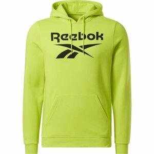 Reebok RI BIG STACKED LOGO HOOD Pánska mikina, svetlo zelená, veľkosť