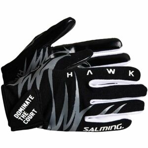 Salming HAWK GLOVES Florbalové brankárske rukavice, čierna, veľkosť