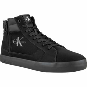 Calvin Klein VULCANIZED LACEUP MID ZIP Pánske členkové tenisky, čierna, veľkosť 46