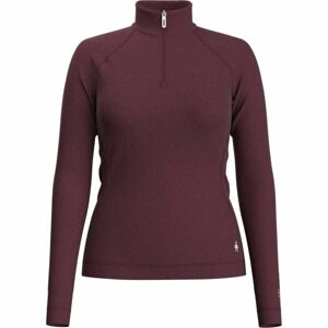 Smartwool W CLASSIC THERMAL MERINO BL 1/4 ZB Dámske tričko, vínová, veľkosť