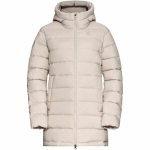 Odlo W ASCENTN-THERMIC HOODED JACKET INSULATED Dámsky páperový kabát, béžová, veľkosť L