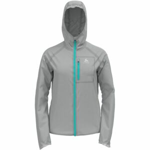 Odlo W DUAL DRYWATERPROOF JACKET Dámska bežecká bunda, sivá, veľkosť M