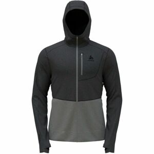 Odlo PERFORMANCE WOOL X-WARM HOODY Pánska mikina, tmavo sivá, veľkosť L