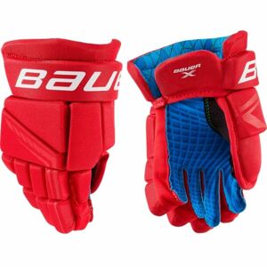 Bauer X GLOVE YTH Detské hokejové rukavice, červená, veľkosť 9