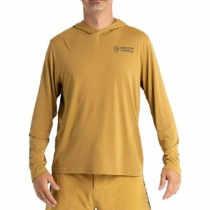 ADVENTER & FISHING Pánske funkčné hooded UV tričko Pánske funkčné hooded UV tričko, hnedá, veľkosť S