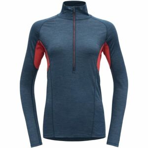 Devold RUNNING MERINO 130 ZIP NECK Dámske bežecké tričko, modrá, veľkosť L