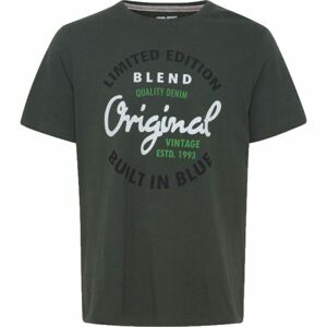 BLEND TEE REGULAR FIT Pánske tričko, tmavo zelená, veľkosť XXXL