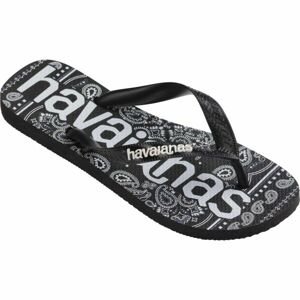 HAVAIANAS TOP LOGO MANIA FASHION Unisex žabky, čierna, veľkosť 45/46