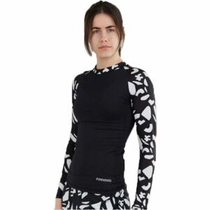 FUNDANGO JOYCE LONG SLEEVE RASHGUARD Dámske tričko do vody, čierna, veľkosť XL