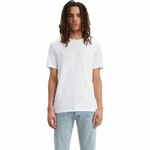 Levi's SLIM 2PK CREWNECK 1 Pánske tričko, biela, veľkosť 2XL
