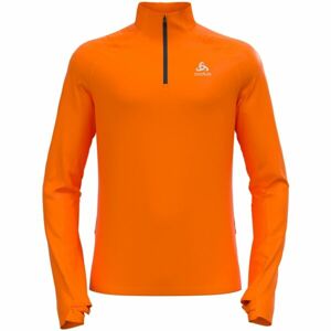 Odlo M MID LAYER 1/2 ZIP AXALP CERAMIWARM Pánska funkčná stredná vrstva, oranžová, veľkosť M