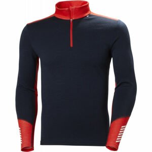 Helly Hansen LIFA MERINO MIDWEIGHT 1/2 ZIP Pánske Merino tričko, čierna, veľkosť S