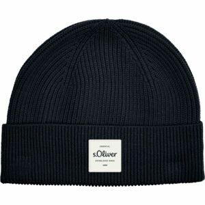 s.Oliver RL BEANIE Pánska čiapka, tmavo modrá, veľkosť UNI