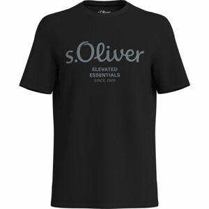 s.Oliver LOGO T-NOOS Pánske tričko, čierna, veľkosť XXXL