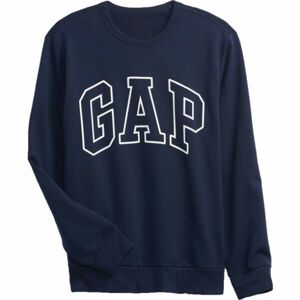 GAP CREWNECK LOGO Pánska mikina, tmavo modrá, veľkosť