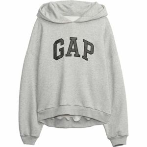 GAP FLEECE LOGO Dámska mikina, sivá, veľkosť XS