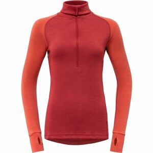 Devold EXPEDITION ZIP NECK Dámska mikina so stojačikom, červená, veľkosť