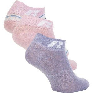 Russell Athletic KIDS ANKLE SOCK 3 PÁRY Detské ponožky, ružová,fialová,biela, veľkosť
