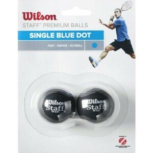 Wilson STAFF SQUASH 2 BALL BLU DOT čierna  - Squashová loptička
